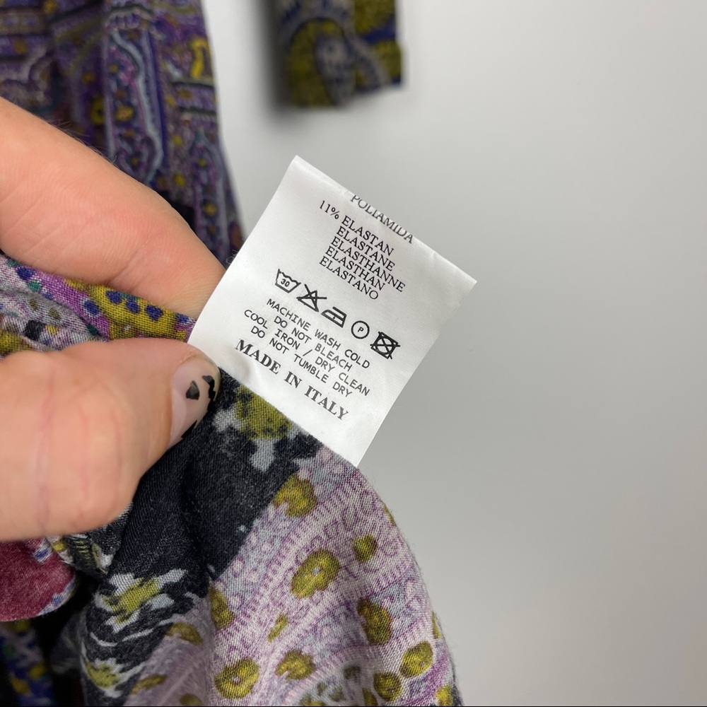 ETRO Paisley Printed Half Sleeve Wool Blend Dress - Picture 6 of 8